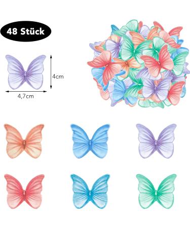 Buy 48 Edible Butterflies for Cake Decoration | Catelves | Perfect for Cake Toppers & Tortendeko - Buy Online on GoSupps.com