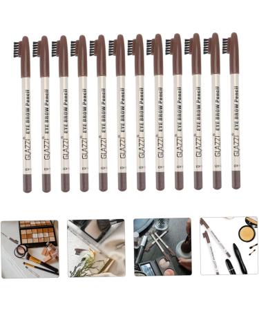 TOVINANNA 12pcs Brow Pencil Plastic Brow Pencil Eyebrow Pencil Coffee - Buy Online on GoSupps.com