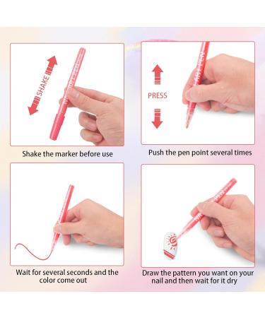 Owelth 12 Colors 3D Nail Polish Pencil Set - DIY Nail Art Tools for Creative Manicure & Halloween Designs - Buy Online on GoSupps.com