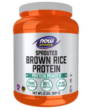 Now Foods Sports Sprouted Brown Rice Protein Unflavored 2 lbs (907 g)