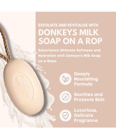 Eco Bath London Donkey s Milk Soap on a Rope 220g - Luxurious and Eco Friendly Body Wash Bar with Shea Butter Natural Shower Gel Bar for Smooth and Hydrated Skin Donkey's Milk - Buy Online on GoSupps.com
