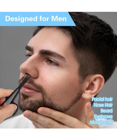 Eyebrow Scissors Small Scissors Nose Hair Scissors for Men Women 2-Pack Black Nose Hair Scissors Stainless Steel Mustache Scissors Pointed Round Nose Hair Clippers for Trimming Facial Hair - Buy Online on GoSupps.com