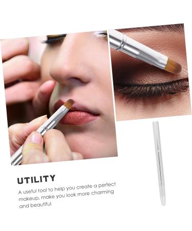 Ipetboom Double Ended Lipstick Brush Lip Double Ended Makeup Brush Makeup Lip Women Makeup Brush Cosmetic Multifunctional Brush Artificial Fiber Miss 12x1x1cm Silver - Buy Online on GoSupps.com