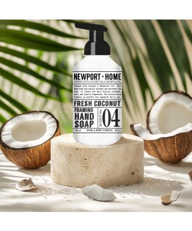 Newport Home Foaming Hand Soap 4 pack, 20oz bottles, Lemon Verbena and Fresh Coconut scents, from Home and Body Company - Buy Online on GoSupps.com