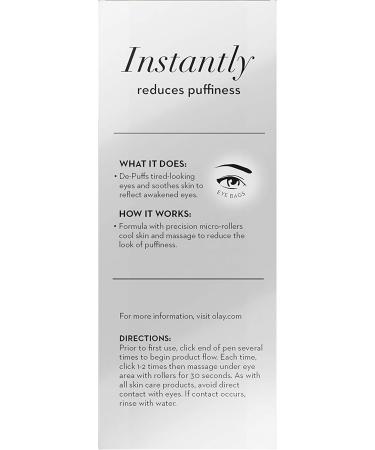 Olay Eyes Depuffing Eye Roller - Puffiness Reducer for Under Eye Bags - 0.2 fl oz - Buy Online on GoSupps.com