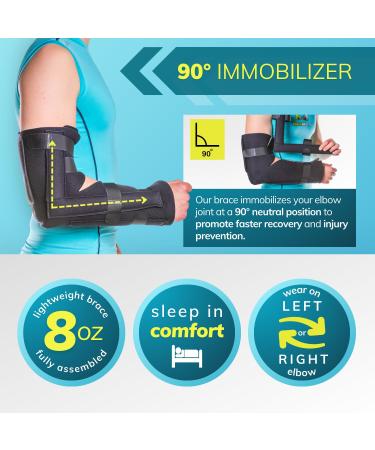 BraceAbility Elbow Immobilizer Brace Removable Long Arm - Large/X-Large - Buy Online on GoSupps.com