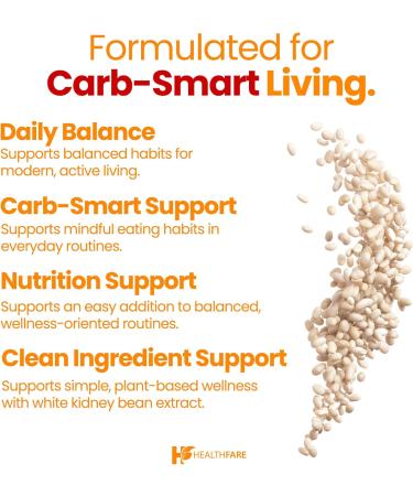 Healthfare White Kidney Bean Extract 7500mg | 240 Vegan Capsules | Extra Strength Concentrated Formula | Herbal Supplement for Carb & Digestion Support | Non-GMO Gluten-Free | Made in USA 240 Count (Pack of 1) - Buy Online on GoSupps.com