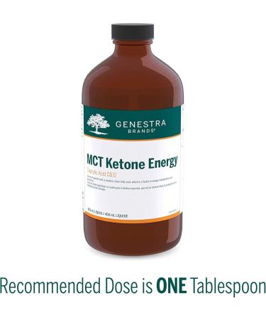 Genestra Brands - MCT Ketone Energy - Caprylic Acid Supplement to Support Ketone Energy Metabolism and Production - 450 ml Liquid - Buy Online on GoSupps.com