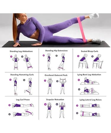 Buy Resistance Bands Set | Loop Exercise Bands with Guide & Carry Bag for Home & Gym Workouts - Versatile Latex Set of 5 - Buy Online on GoSupps.com