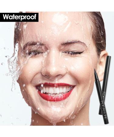FOCALLURE Waterproof Black Matte Eyeliner - Long-Lasting Quick-Dry Liquid Liner with Flexible Tip - Buy Online on GoSupps.com