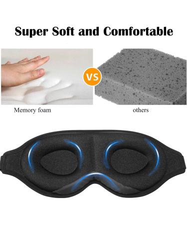 Sleep Eye Mask for Women Men 3D Contoured Cup Sleeping Mask Breathable Blackout Blindfold Eye Cover with Adjustable Strap for Side Sleeper Concave Molded Night Sleeping Travel Shift Work Yoga Meditation 1 count (Pack of 1) - Buy Online on GoSupps.com