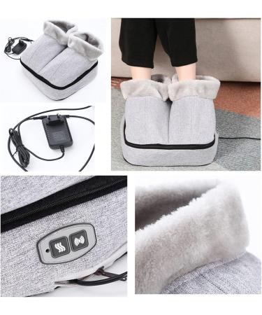 Buy AxtMR Heated Slippers - Removable Zipper Foot Warmer Quick Heating Gray Split Design | International Shipping Available - Buy Online on GoSupps.com
