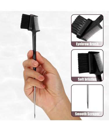 VOCOSTE Dual Comb Eyebrow Brushes & Eyelash Comb - Travel Makeup Tool for Women 8.15" Black - Buy Online on GoSupps.com