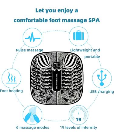 EMS Foot Stimulator Massage Device - 6 Modes & 19 Levels for Pain Relief | Electric Foot Massager with Remote Control - Buy Online on GoSupps.com