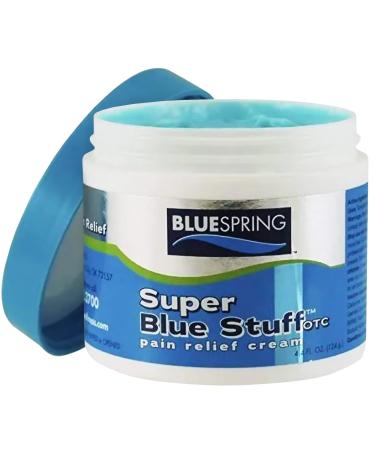 BlueSpring Pain Relief Cream- Super Blue Stuff with emu Oil Arnica Provides Maximum Arthritis Pain Relief- Anti inflammatory Cream goes deep into The Skin- Great Muscle rub and Relaxer Cream - 4 Oz