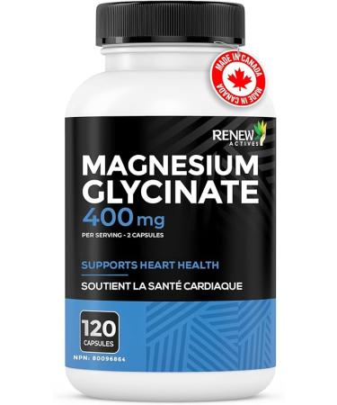 Renew Actives Magnesium Bisglycinate Supplement - 120 Capsules - Buy Online on GoSupps.com