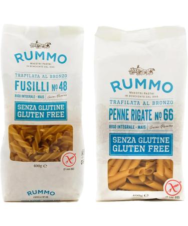 Gluten Free Pasta Bundle with Rummo Fusilli No.48 400g x1 and Penne No.66 400g x1 (Pack of 2) - Buy Online on GoSupps.com