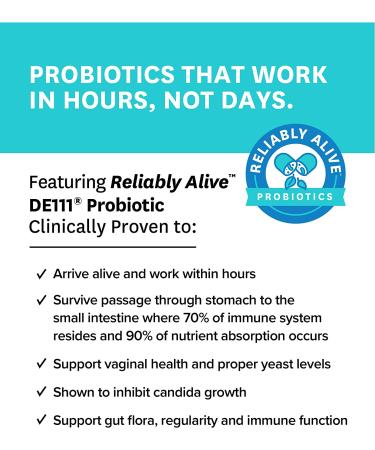 Zenwise Health No Bloat Probiotic - DE111, 60 Veggie Capsules for Digestive Relief - Buy Online on GoSupps.com