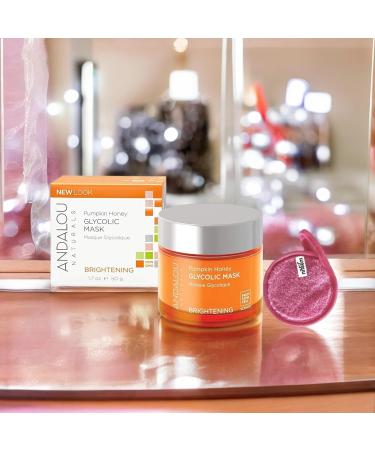 Andalou Naturals Pumpkin Honey Face Mask 1.7 Oz | Brightening Exfoliating Gluten Free Mask with Vitamin C & Moofin Cleansing Cloths - Shop Now - Buy Online on GoSupps.com