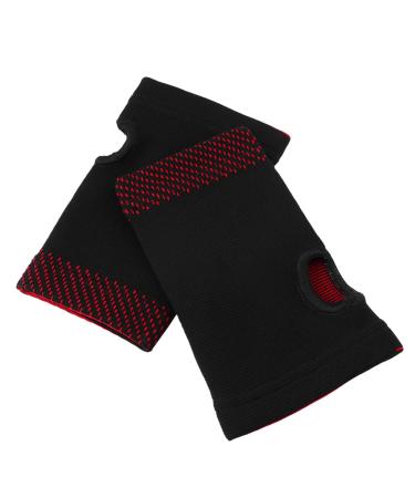 1 Pair Half Finger Gloves Thumb Thermal Gloves Compression Gloves Hand Fitness Wraps Strap Support Carpal Tunnel Gloves Compression Gloves Palm Guard Black S