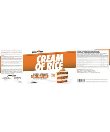  per4m Per4m Cream Of Rice Carrot Cake 2kg - Buy Online on GoSupps.com