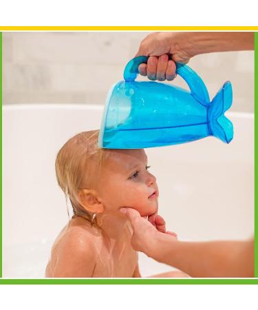 Fish Shampoo Kids Rinse Cup - Tear-Free Baby Rinser | Durable BPA-Free Bath Pail for Kids in Blue - Buy Online on GoSupps.com