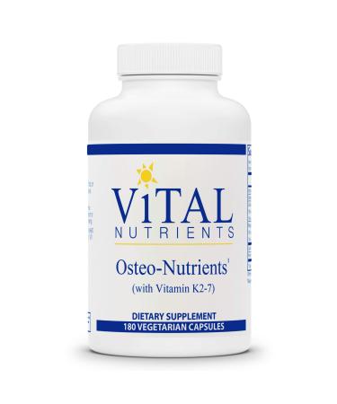 Vital Nutrients - Osteo-Nutrients (with Vitamin K2-7) - Bone Support Formula - 180 Vegetarian Capsules per Bottle