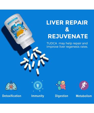 TUDCA Liver Support Supplement - 1200mg Per Serving - Detox, Cleanse, Digestive Health - 60 Capsules - Buy Online on GoSupps.com