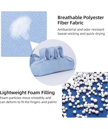 Palm Grip Finger Contracture Cushion - Soft Finger Splitter Aid for Stroke Recovery & Ulcer Prevention in Elderly - Hand Rehabilitation (Blue - Buy Online on GoSupps.com