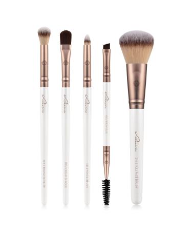 Shop Luvia Daily Selection Make-Up Brush Set | 5 Vegan Cosmetic Brushes for Powder Eyebrow & Eyes International Shipping Available - Buy Online on GoSupps.com