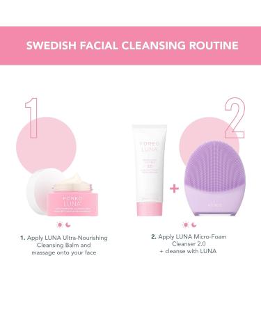 FOREO LUNA Micro-Foam Face Cleanser 2.0 | Travel Size Vegan Facial Wash | Pore Minimizer for All Skin Types | 0.67 fl. oz - Best Skin Care Solution - Buy Online on GoSupps.com