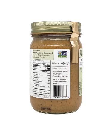 Ground Up Pdx Almond Cashew Coconut Cardamom Chia Seed Nut Butter - 12oz - Buy Online on GoSupps.com