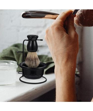 Frcolor Beard Care Set - Razor Brush Kit & Organizer for Men | Shaving Bowl & Shell Holder | ABS Black | International Shipping - Buy Online on GoSupps.com