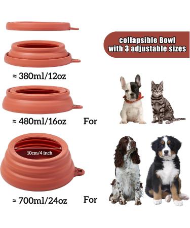 Ohmo Dog Travel Bowl - Large Portable Anti-Drool Foldable Pet Bowl for Road Trips | 700ml Erythrinus Design - Ideal Dog Travel Accessories - Buy Online on GoSupps.com