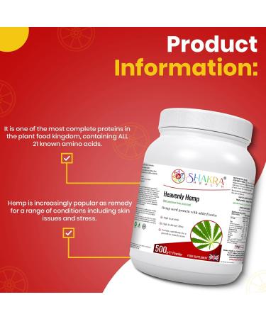 Shakra Health Heavenly Hemp Seed Plant Protein Powder - High Fiber & Superfoods for Colon and Blood Health - Buy Online on GoSupps.com