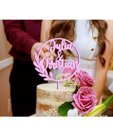 Personalized Natural Wood Cake Topper - Custom Name Decoration in Birch Multiplex | Perfect for Any Celebration - Buy Online on GoSupps.com