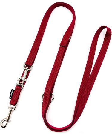Adjustable Dog Leash for Large Dogs - Double Leash 2m / 2.40m / 2.80m / 3.50m / 5m - Bordeaux 20mm - Buy Online on GoSupps.com