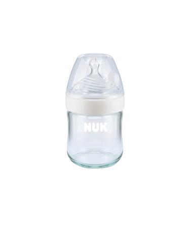 NUK Simply Natural Glass Baby Bottles 4 oz 3 Pack | New 2020 Design | Clear/White | 4 Ounce 3pk - Buy Online on GoSupps.com