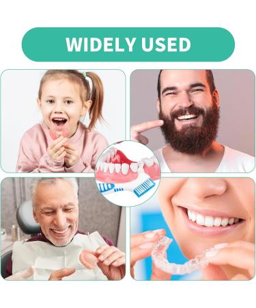 Ergonomic Toothbrush Set - 4 Pieces Denture & Braces Cleaning Brush Heads | Portable & Double Angle Design for Optimal Dental Care - Buy Online on GoSupps.com