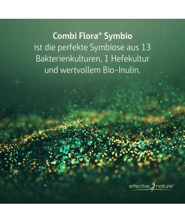 Combi Flora Symbio - Probiotic with 13 Strains + Organic Inulin - 60 Vegan Capsules - High Dose Delayed Release - Buy Online on GoSupps.com