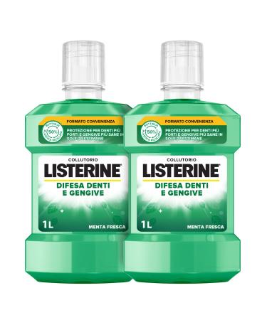 Listerine mouthwash for defense against teeth and gums delicate taste of fresh mint inflamed gum-mund water for strong teeth with fluoride oral hygiene for healthy 2 l (1 Pack) - Buy Online on GoSupps.com