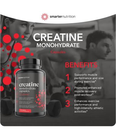Smarter Nutrition Plant-Based Vitamin D3 with Vegan K2 Complex in a Vegetarian Softgel & Creatine Pills with 2500mg (2.5g) Creatine Monohydrate Per Serving Vegan Creatine Capsules 1-Month Supply  - Buy Online on GoSupps.com