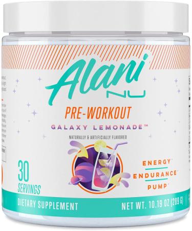 Alani Pre-Workout Galaxy Lemonade 30 Servings & Pre Workout Supplement Powder for Energy Endurance & Pump | Sugar Free | 200mg Caffeine - Buy Online on GoSupps.com