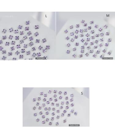 Unique Square Pointed Bottom Rhinestones For Nail Decoration Eye Catching Nail Accessories Square Pointed Bottom Rhinestones Purple Small - Buy Online on GoSupps.com