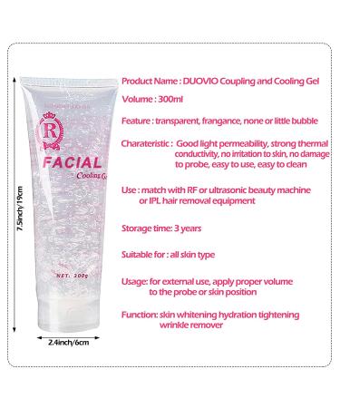 DUOVIO Coupling Gel 300ML for IPL Hair Removal and Beauty Facial Machine - Face and Body Use for Women and Men - Buy Online on GoSupps.com