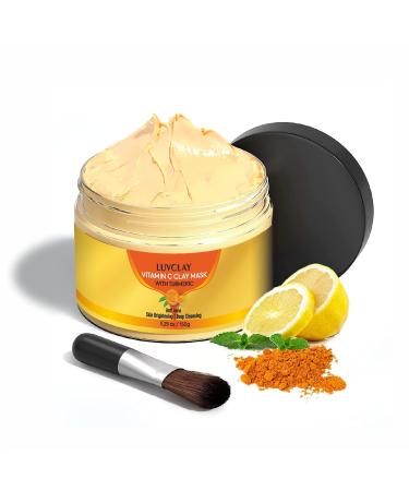 LUVCLAY Face Mask Skin Care   Turmeric Face Mask with Clay and Vitamin C   Deep Cleansing Anti Aging Face Mask for Women   Easy to Apply Non-Greasy Hydrating Face Mask