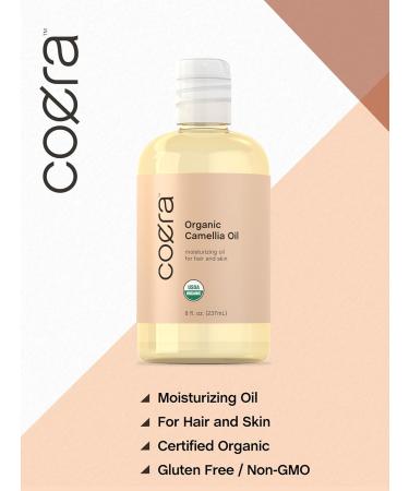 Coera Camellia Seed Oil Organic | 8 fl oz | Moisturizing Oil for Hair and Skin | Free of Parabens SLS & Fragrances 8 Fl Oz (Pack of 1) - Buy Online on GoSupps.com
