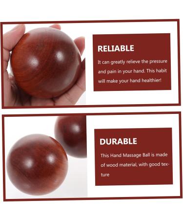Fomiyes Wooden Handball Massage Ball Wellness Gift for Fitness & Hand Exercises | Mahogany Massage Globe - Buy Online on GoSupps.com