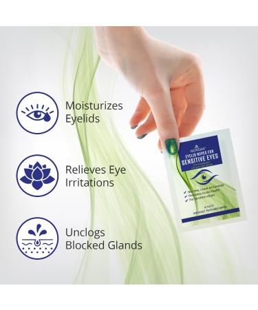 NOVEHA Eyelid Wipes - Delicate Lash & Eyelid Care with Hyaluronic Acid Chamomile & Aloe Vera - 60 Pre-Moistened Individually Wrapped Pads - Buy Online on GoSupps.com