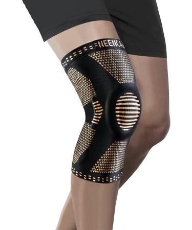 NEENCA Copper Knee Brace with Gel Pad & Stabilizers - Large Size for Knee Pain Relief - Buy Online on GoSupps.com